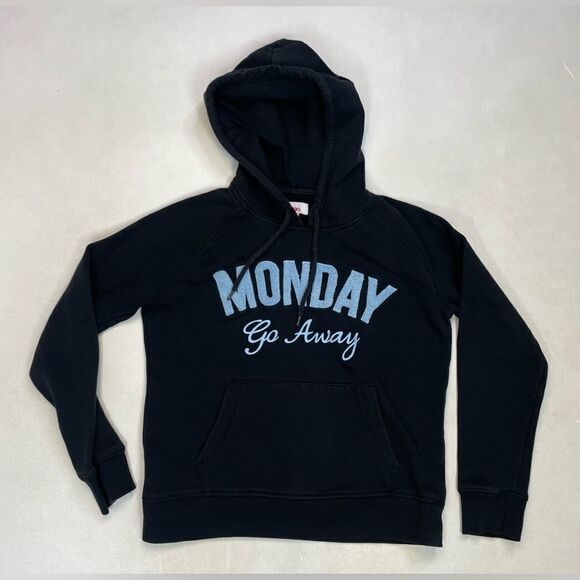 Jacket Other - Bongo Monday Go Away Graphic Pullover Hoodie Women Large Short Sleeve